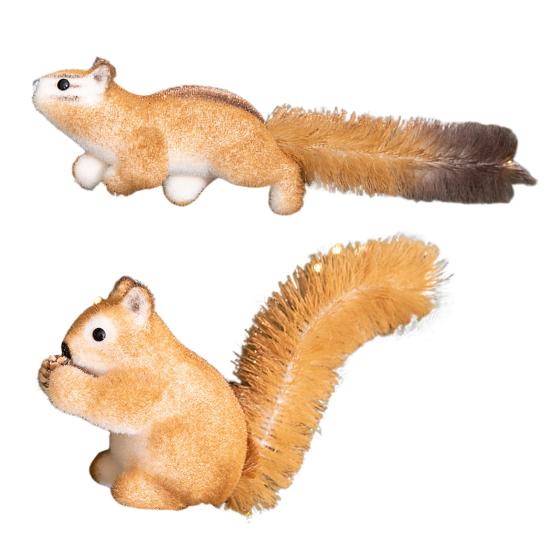 Фигурка белки из пенопласта, легкое украшение в виде белки, реалистичное украшение в виде белки для рождественской елки