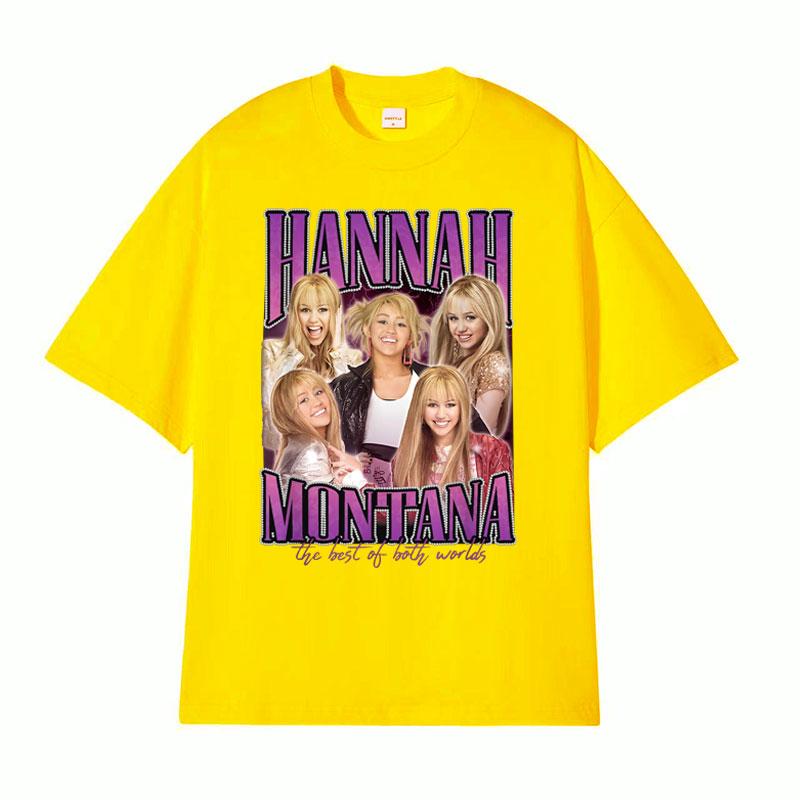 Miley Cyrus Hannah Montana Hip Hop Retro Style Graphic T Shirts Unisex Women Fashion Casual 100 Cotton Tshirt Summer Streetwear