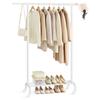 SONGMICS Hanger Expandable Clothing Clothes Width Indoor Clothes Clothing Easy To Move with Just the Right White HSR134W01 Rack, Rack, Sturdy, Hanger,