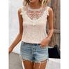 European And American Cross-Border Women's Fashionable And Elegant Lace Patchwork Off Shoulder Vest
