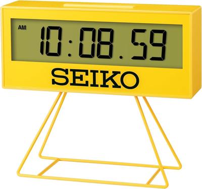 SEIKO SQ817Y Мини-спортивный таймер Цифровые часы Настольные Настенные Желтый ЯПОНИЯ
