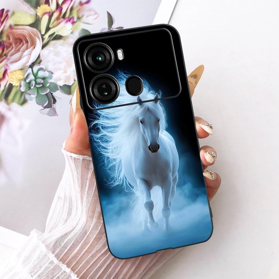For Itel P40 Plus Case P683L Luxury Butterfly Tree Painted Cover Soft Silicone Phone Case For Itel P40 P662L P 40 ItelP40 + Bags