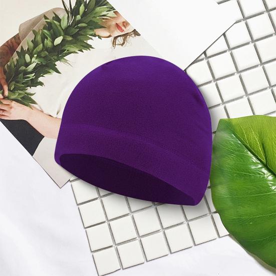 Warm Beanie for Men Women Cuffed Thick Fleece Winter Hat Elastic Skull Cap