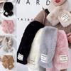 Faux Rabbit Fur Plush Neck Scarf Thicken Neck Warmer Cute Shawl  Girls