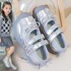 Girls' Sneakers2026New spring and autumn breathable mesh soft-soled princess shoes with Velcro closures, designed for children's casual wear
