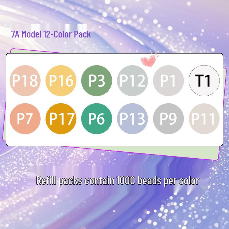 Набор для пополнения бусин Pinbeads Fusion Beans: Серия "Все цвета", 1000 бусин (2.6mm) для DIY-поделок из пазлов
