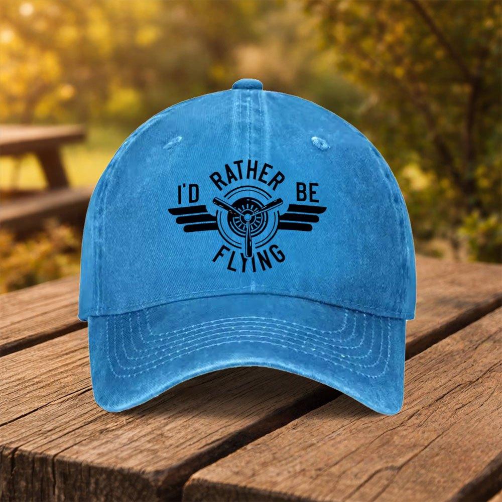 Flight Propeller Pattern Baseball Cap Unisex Duckbill Hat for Outdoor Sports Fitness Travel
