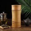 Natural Handmade Bamboo Tea Canister Food Storage Box Seal Kitchen Storage Jars Portable Tea Coffee Beans Spice Jar Organizer