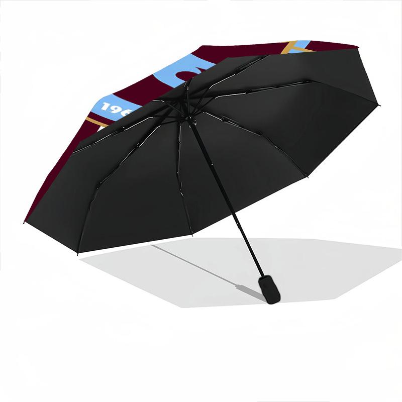 1 PC Automatic Folding Umbrella - Trabzonspor Pattern Portable Foldable Design With 8 Ribs Christmas Birthday Gifts
