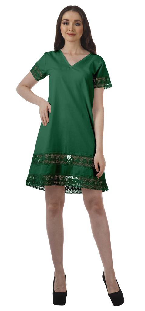 Moomaya Cotton Flex Casual Solid Beach Summer Outfit Womens Cocktail Dresses