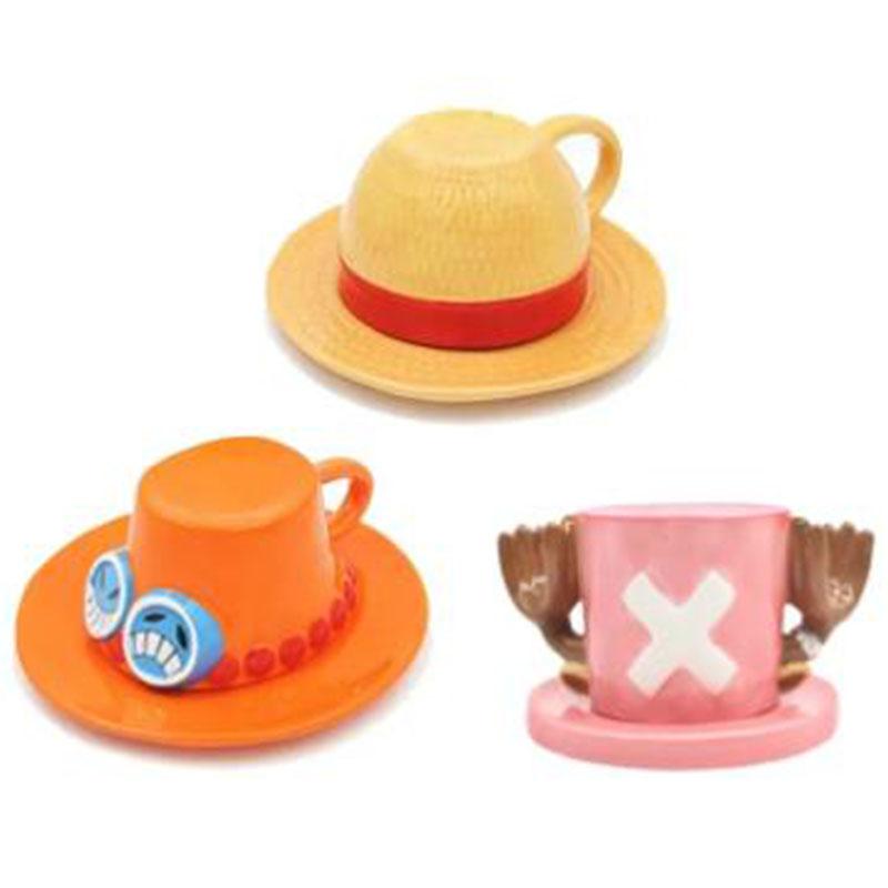 Кружка One Piece, чашка для воды, аниме-косплей, Луффи, Эйс, Сабо, Чоппер, керамическая кружка, принт с персонажем, шляпа, кофейная чашка, принадлежности для вечеринок