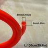 1Meter Fuel Tube Gas Petrol Pipe Line Soft Hose Gas-filled Pipe OD:8mm D:5mm Trimmer Chainsaw String Tools Orange, Transparent,