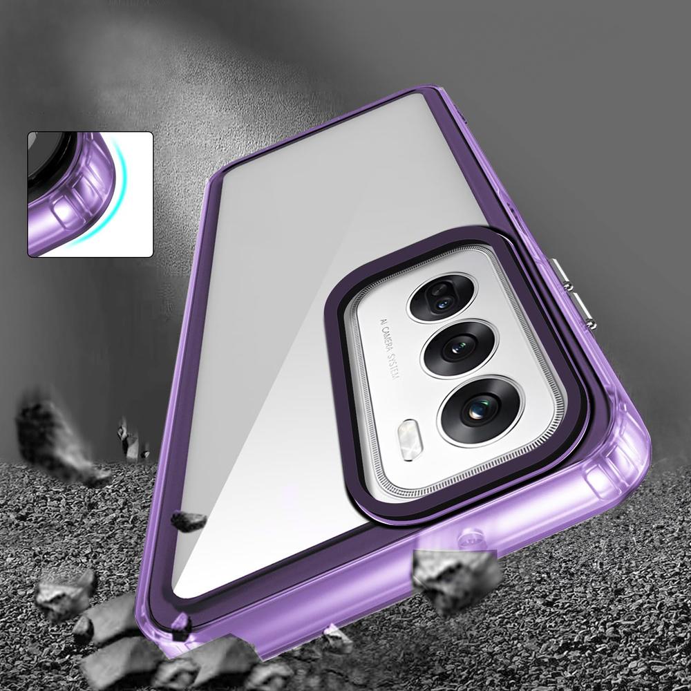 Oppo Reno 12 Pro Fusion Hybrid Case, Transparent/Purple