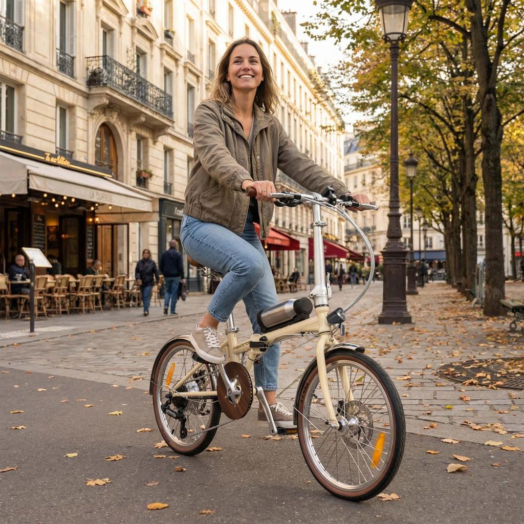 MAXTRON Smart-20 20-inch Folding Electric Bicycle,equipped with a 36V 250W motor,offering a maximum range of up to 40 kilometers.