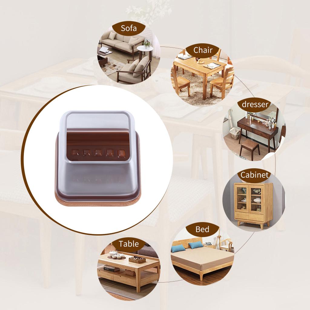 8 шт. Защитные накладки на ножки стула с войлоком, колпачки для ножек стула, защитные чехлы для ножек мебели, защита пола из твердой древесины, нет