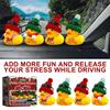 Merry Christmas Yellow Duck With Hat For Car Bicycle Bike Ride Ornaments Kids Adult Funny Toys