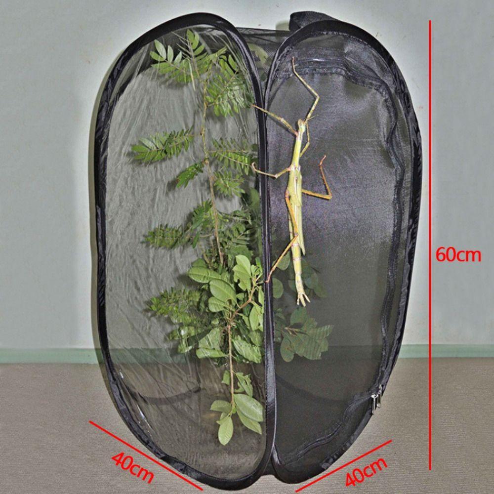 Прочный черный домик для бабочек, складной уличный солярий, сетчатые клетки из ткани, террариум для бабочек
