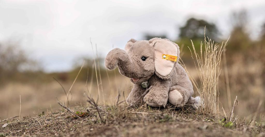 Steiff Эди слон 065163, 24 см, серый,