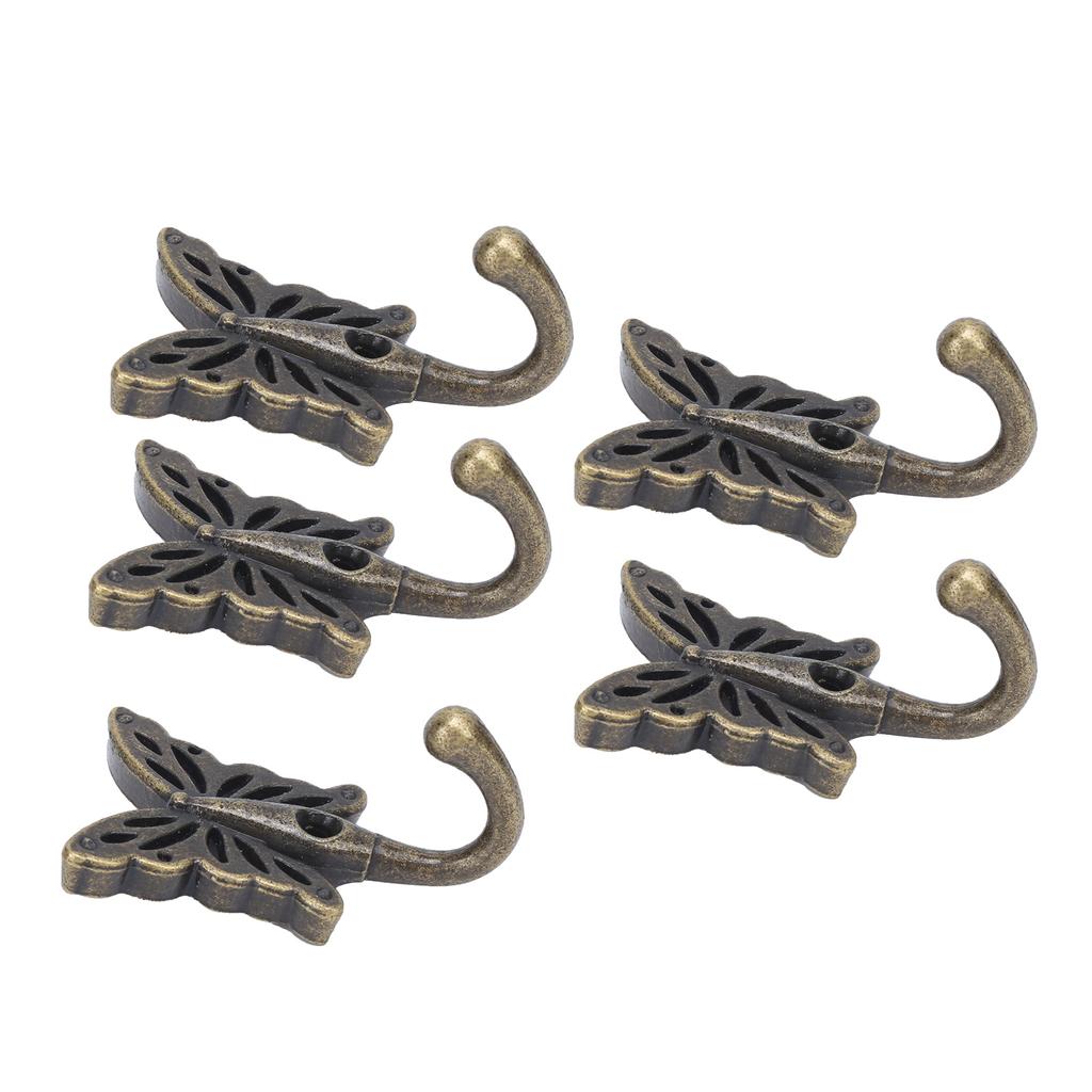 5 шт. крючков для одежды винтажная кованая вешалка из цинкового сплава для сумок, декора, полотенец, шарфов
