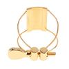 Metal Gold-plated Ligature Tenor Sax Mouthpiece Clip with Plastic Cap for Tenor Saxophone