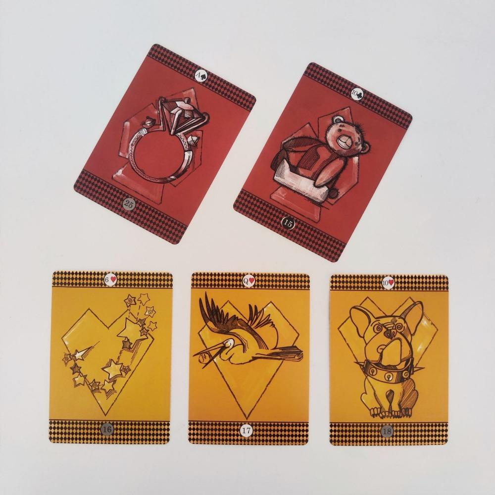 10,4 см X 7,3 см Шут Ленорман Оракул Карточная игра Таро с бумажным руководством и путеводителем для начинающих 36 шт. Карты Ленорман