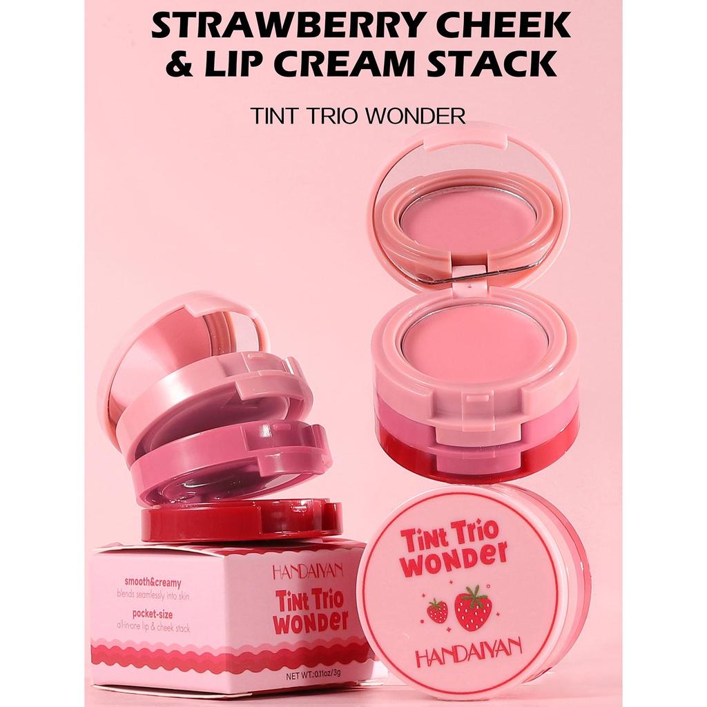 HANDAIYAN Натуральные матовые румяна для лица, бархатистый гладкий крем для губ, румяна для щек, румяна, водостойкий макияж