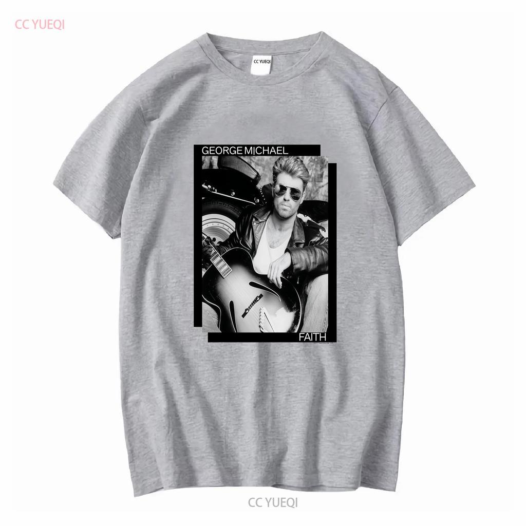 George Michael Faith T Shirt Cotton All Sizes EL066 vintage Washed streetwear homme designer clothes Stylish Casual Stretched