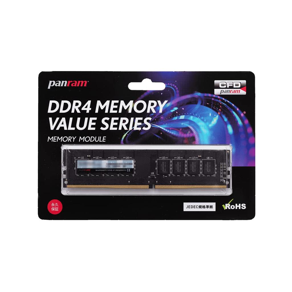 CFD Sales CFD Sales Panram Desktop PC Memory 16GB X 1 288pin DIMM Lifetime Warranty Compatibility Guaranteed DDR4-2400 (PC4-19200) D4U2400PS-16G