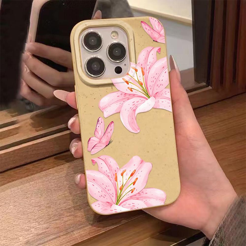 Красная Лилия Чехол для Телефона Подходит для IPhone 17 Pro Max Air 16 15 Plus 14 13 12 11 Чехол Обложка Funda Для IPhone 16 15 14 Plus Чехол