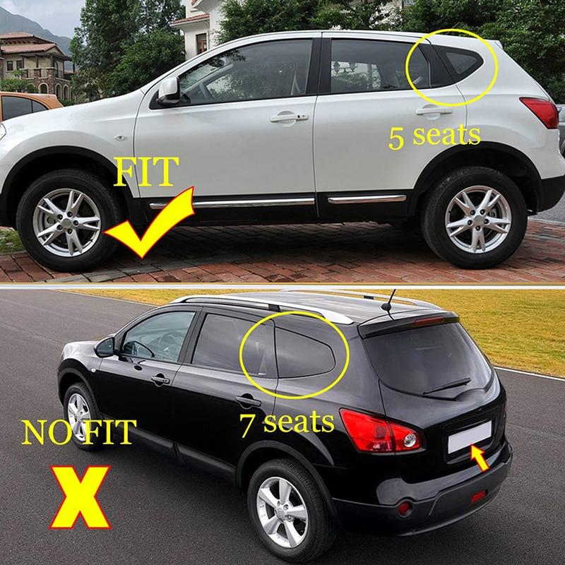 6 шт./комплект Столбики кузова автомобиля для Nissan Qashqai J10 2008-2013 Декоративные наклейки на стойки дверей и окон Аксессуары