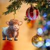 Cute Wooden Cartoon Cow Pendant Home Party Christmas Tree Ornament Toy CDN