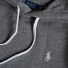 Платье с капюшоном из флиса с длинными рукавами и вышитым логотипом пони Polo Ralph Lauren для женщин, серое WMPODRSNFA20392-020