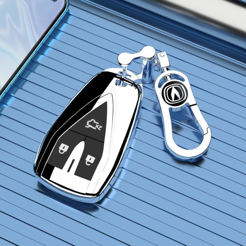 Changan CS75 Key Case, Full Wrap Shell, Enjoy Blue Whale Edition, 3-Button (For 2022/24 Models)