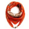 Magnetic Buckle Small Scarf Women's Spring Summer Square Scarf Neck Protection Triangle Scarf