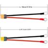 Кабель с клеммами-кольцами XT60 12AWG Удлинительный кабель XT60 для Li-аккумулятора, солнечных портативных электростанций, безопасное соединение