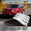 Для JEEP Patriot Liberty Россия 2007 ~ 2017 2008 2010 Стайлинговые наклейки, украшения, хромированная крышка дверной ручки, ремонт автомобильных аксессуаров