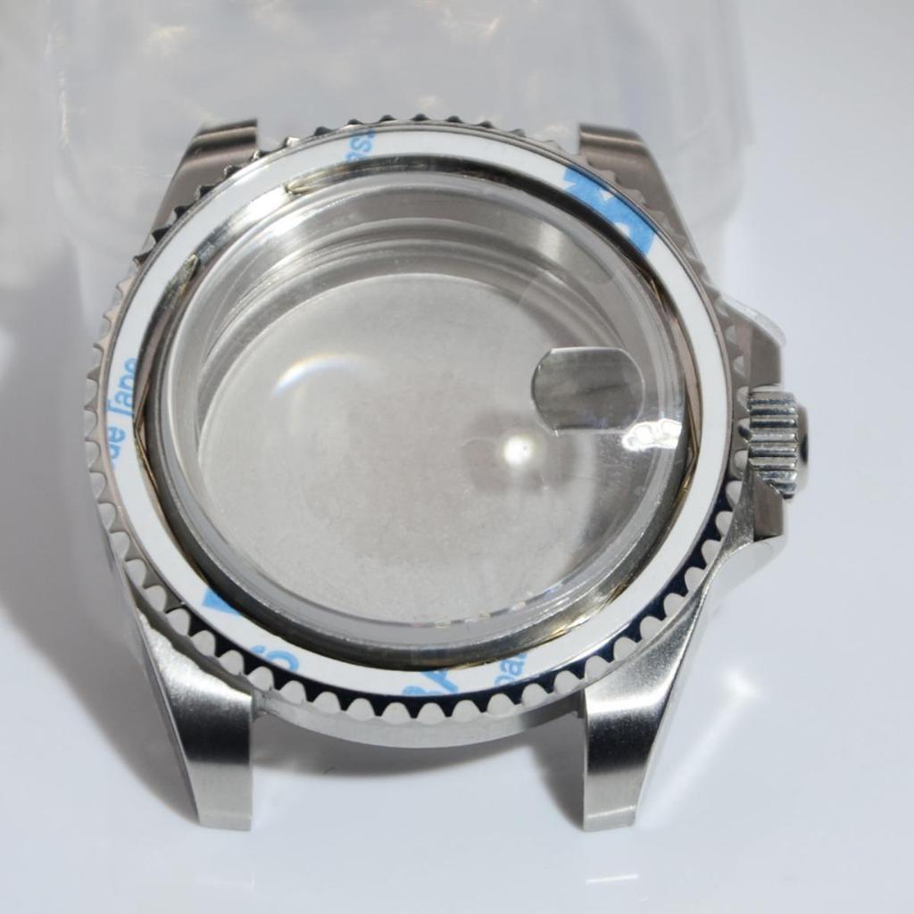Watch Case Nh35 Case Silver 40mm for Movement Watch Mod NH3 NH35 NH36 NH73 NH38 NH39 Bezel Mineral Glass Watch Mod