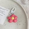 Cute Color Flower Pendant Keychains Bag Earphone Case Pendant Diy Accessories Car Key Ring Candy Color Key Chains Decor Jewelry