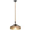 Industrial Hemps Rope Pendants Light Basket Rustic Chandelier Vintage Ceiling Lamp Iron Metal