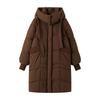 Dopamine cotton-padded clothes women's winter loose casual hooded long over-knee bread clothes warm thick cotton-padded jacket