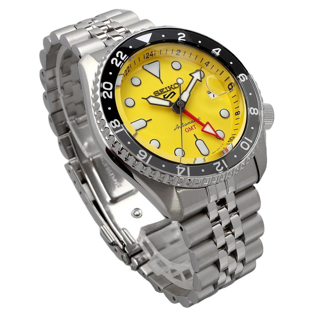 [Seiko] SEIKO 5 SPORTS SKX Sports Style GMT Model Automatic Mechanical Watch Seiko Five Sports Men's Made In Japan SSK017 Yellow Overseas Model [Item]