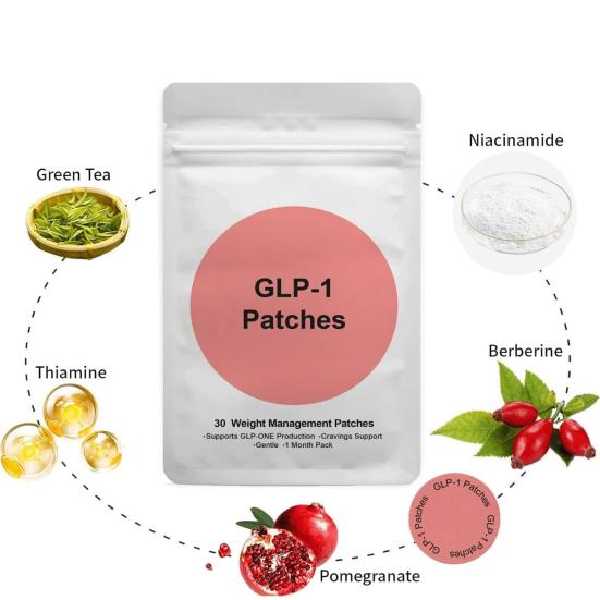 30 шт./уп. Патчи дофаминовые для ежедневного психического благополучия, веганские, для поддержки настроения и мотивации, натуральные полынные, GLP-1 для контроля веса, жиросжигающие патчи