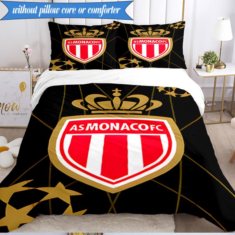 3PCS Monaco Monaco Printed Soft Bedding Set,Including 1pc Duvet Cover And 2pcs Pillowcases Perfect for Bedroom, Dormitory, Fan gift
