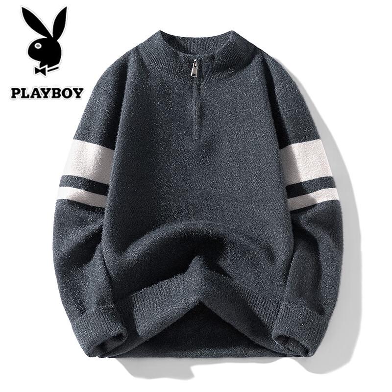 PLAYBOY Мужской повседневный вязаный свитер с круглым вырезом