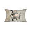 Christmas Waist PillowcaseAtmosphere Decoration Living Room Sofa Pillow Polyester Printed Cushion Cover