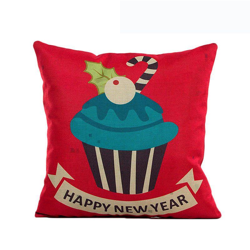 Luxurious Christmas Pillow Case Glitter Cotton Linen Sofa Throw Cushion Cover For Cozy Living