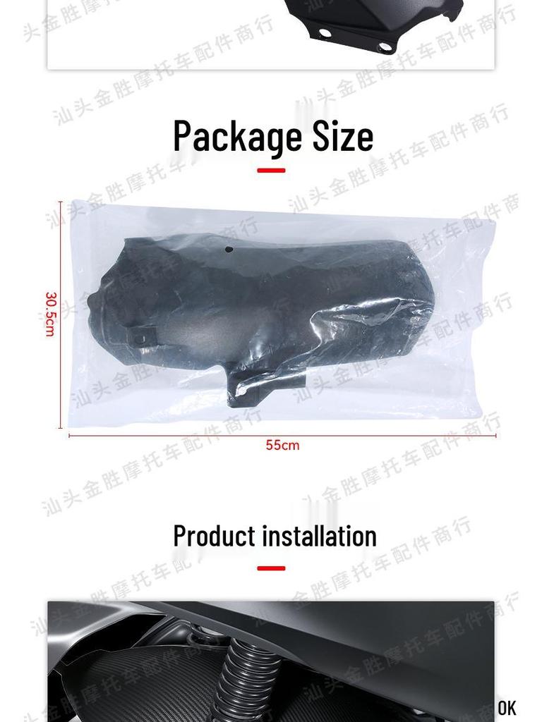 Honda PCX160 Extended Rear Fender Mudguard Set - Easy Installation