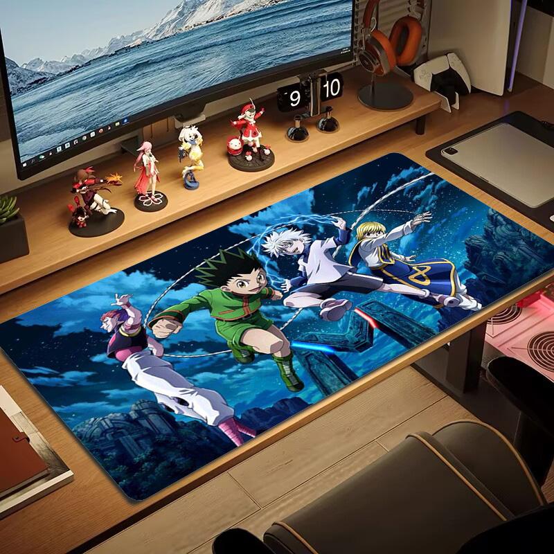 Hunter x Hunter Color Mouse Pad Large Gaming Table Cushion Non-slip Laptop Tablet Big Mousepad XXL Mat Mini PC Playmat With Lock edge