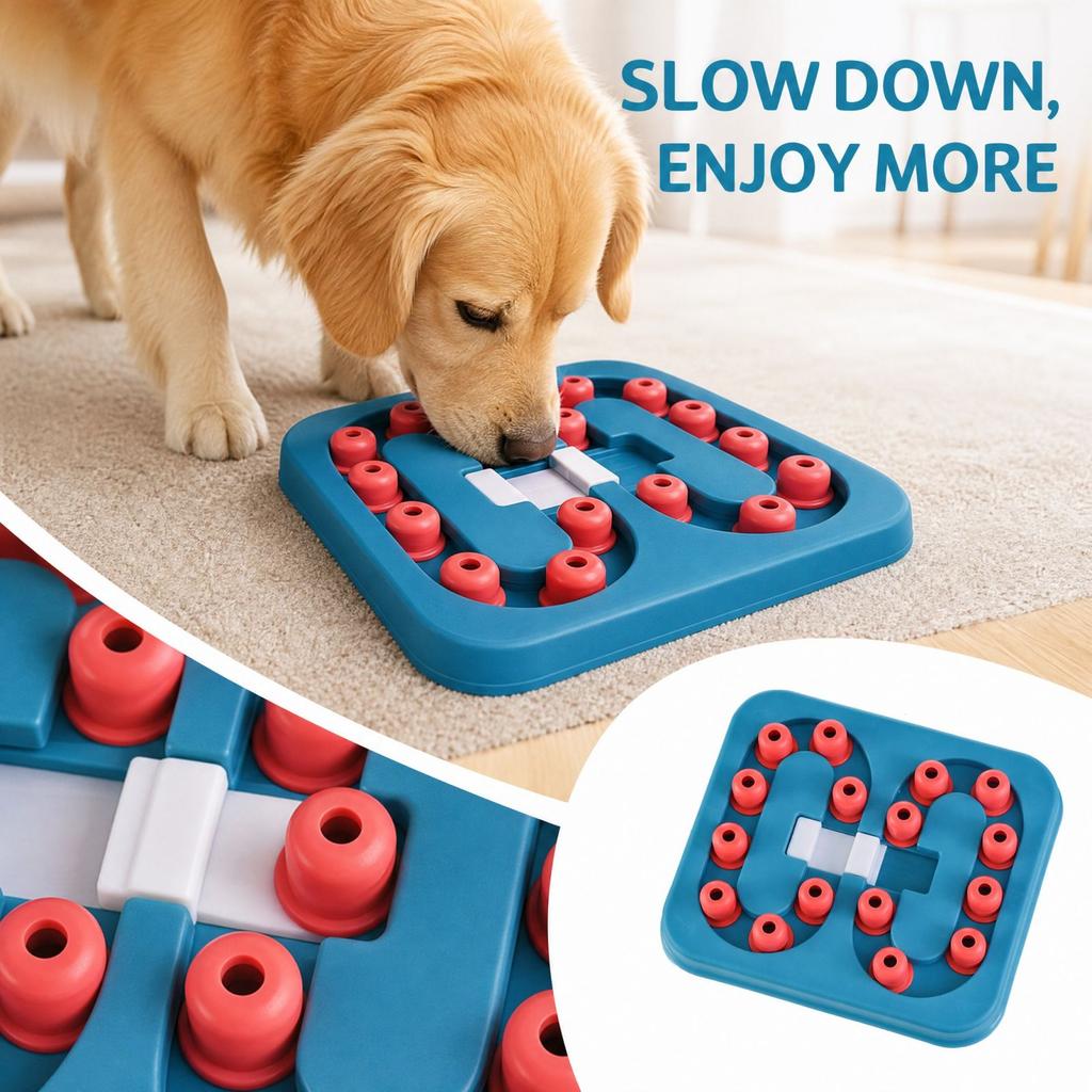 Dog Puzzle Toy Feeder and Slow Feeder Bowl, Interactive Training Dog Bowl for and Small Dogs, Design Pet Supplies