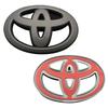 wqctu10 steering wheel Toyota logo ABS For Toyota Coorolla Camry reiz RAV4 Crown Avalon CHR car logo sticker label modified accessories